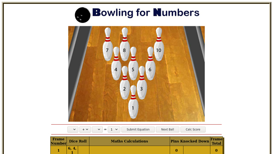 Bowling for Numbers